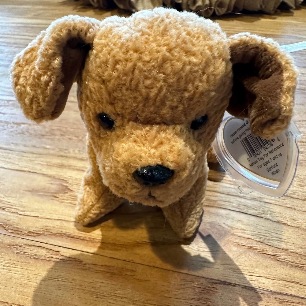 Ty Beanie Baby Tuffy Puppy Brown Dog Stuffed Animal Unisex Kids Toy 1996
